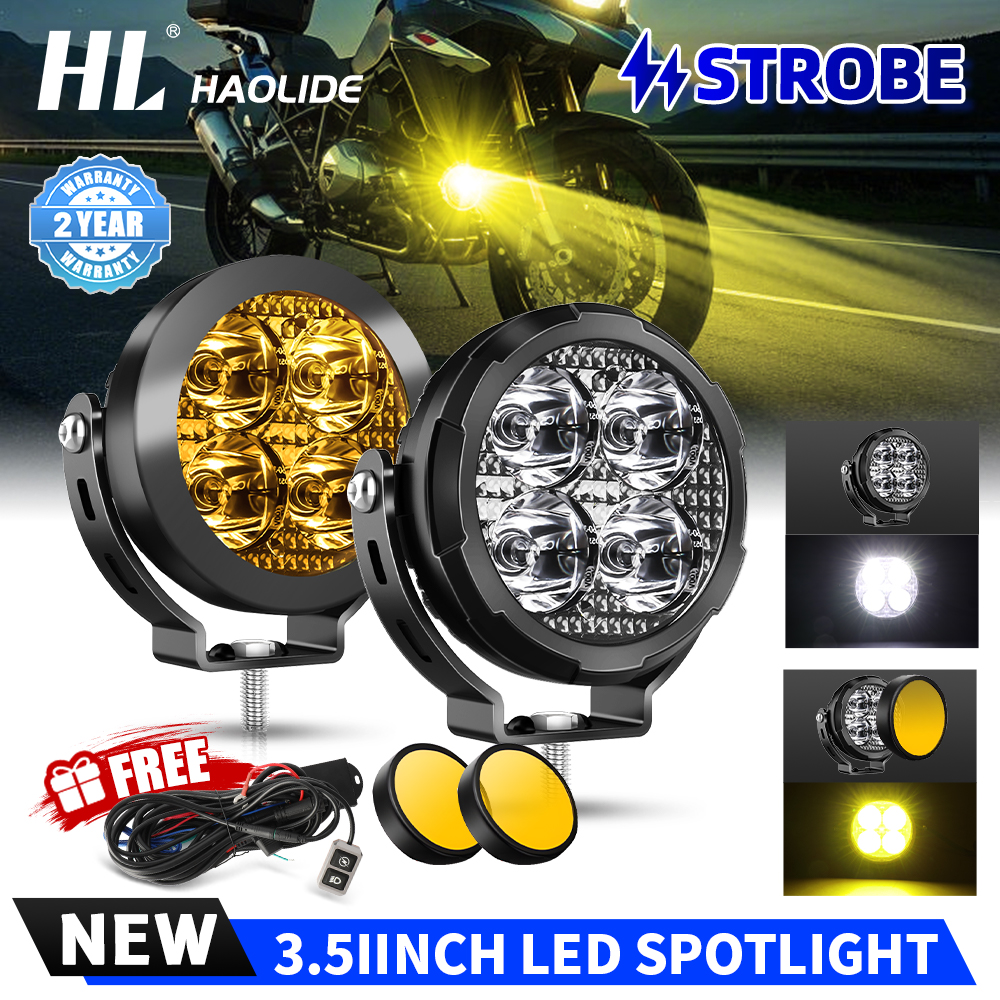 HL 3.5 インチ 4.5 インチ 5 インチ超高輝度白黄色 LED スポットライトドライビングフォグランプ自動車オートバイオフロード使用 12V 24V
