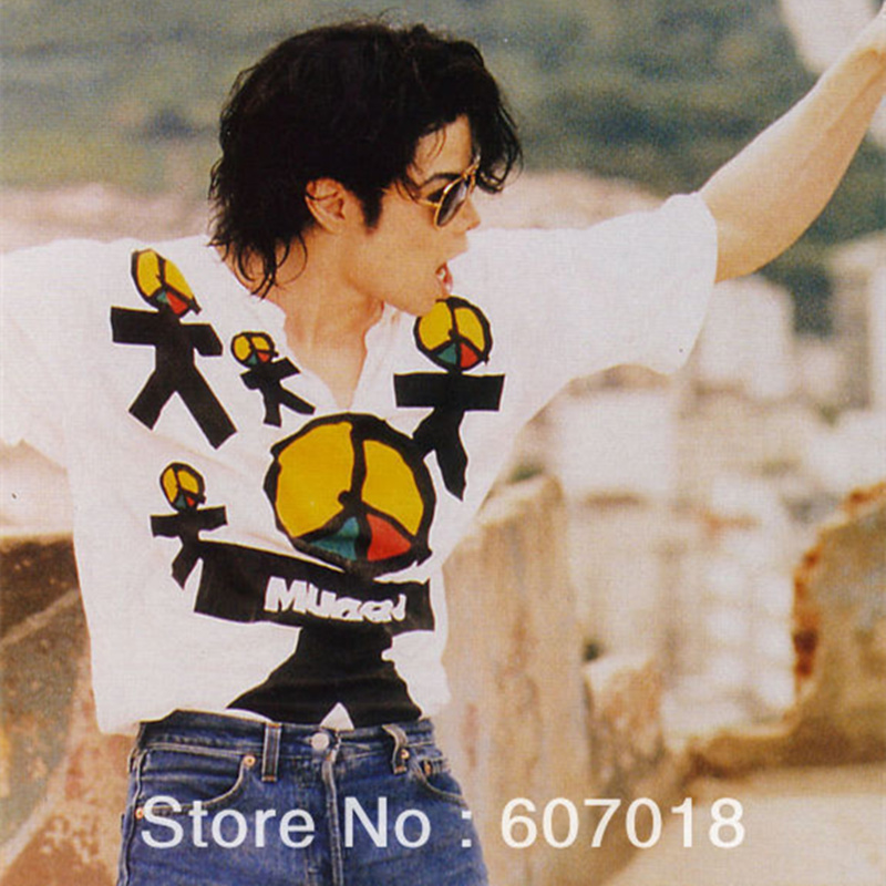 レア MJ ブラジル レトロ反戦マイケル ジャクソン フリーダム OLODUM コットン 100% Tシャツ Tシャツ
