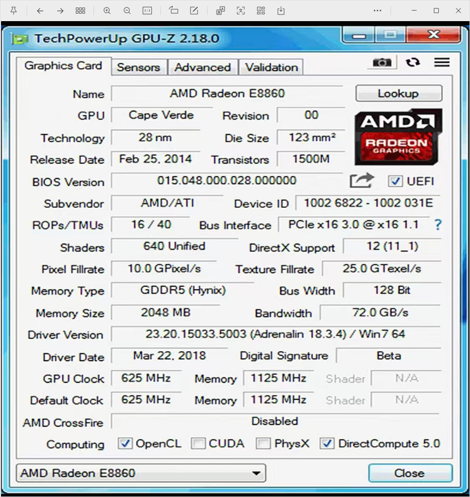 E8860 E 8860 216-0846077 MXM 3.0 タイプA設計、多機能コンピュータ組み込みビデオグラフィックスカードボード
