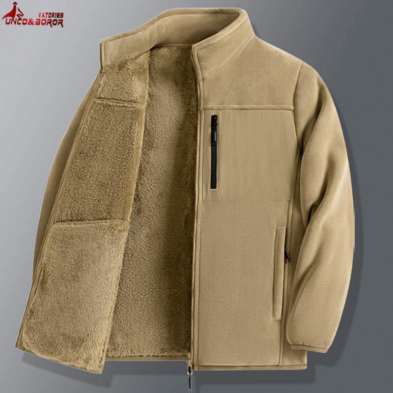 冬のジャケットの男性の戦術的なフリースハイキングジャケットストリート観光マウンテンミリタリーキャンプウールライナーコート男性パーカー
