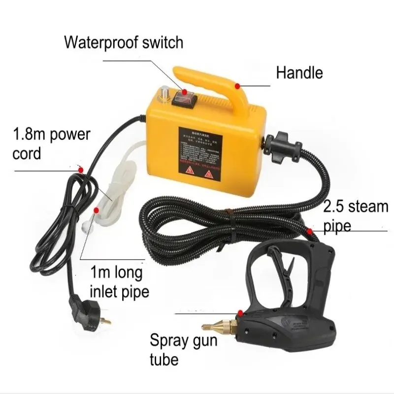 2600w220V 高温スチームクリーナーポータブル滅菌圧力ジェット洗濯機家庭用車キッチンエアコン