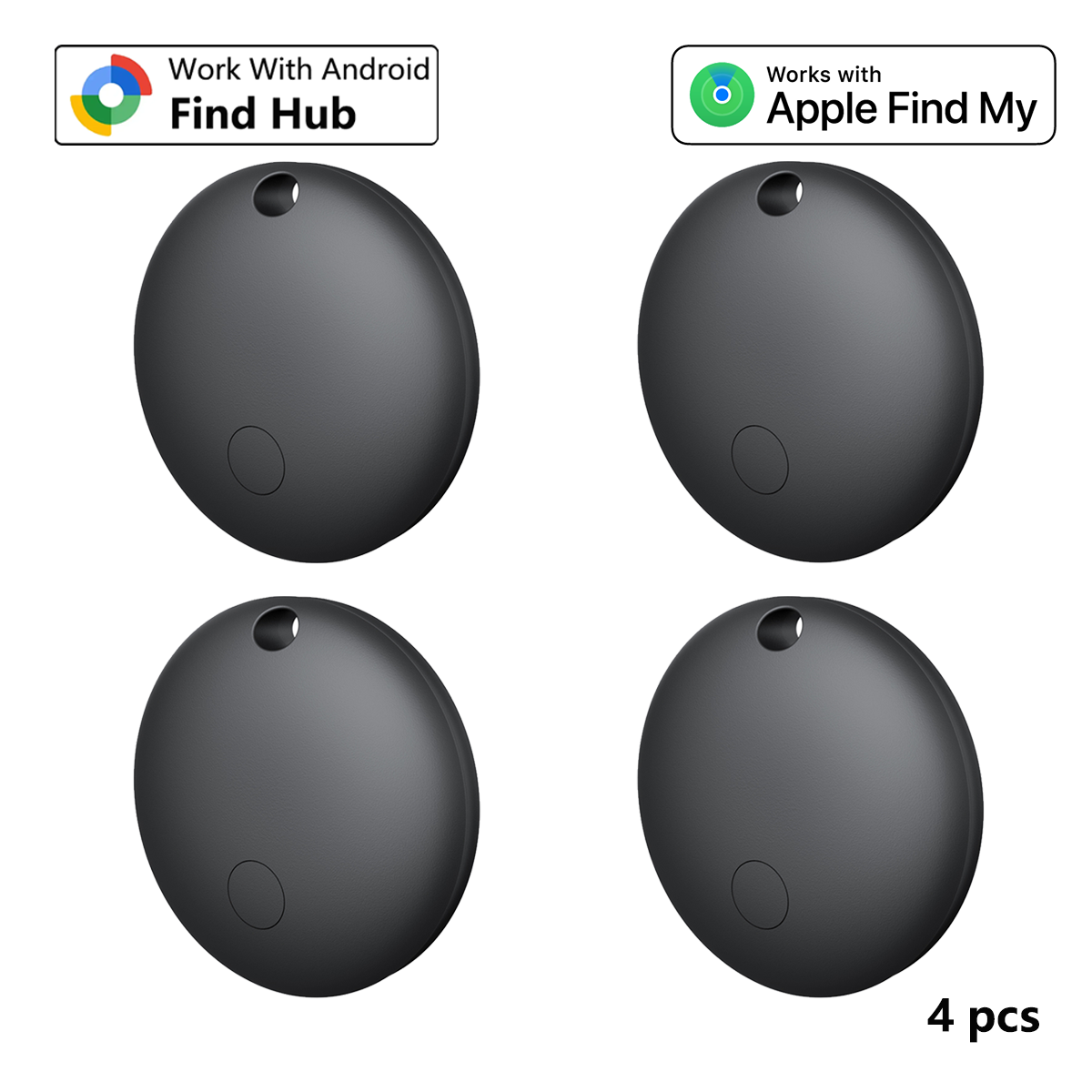ミニ GPS デュアル システム トラッカー Apple Find My/Android 用 Google Find Hub アプリ アイテム ファインダー バッグ/キー ロケーター スマート Bluetooth トラッカー