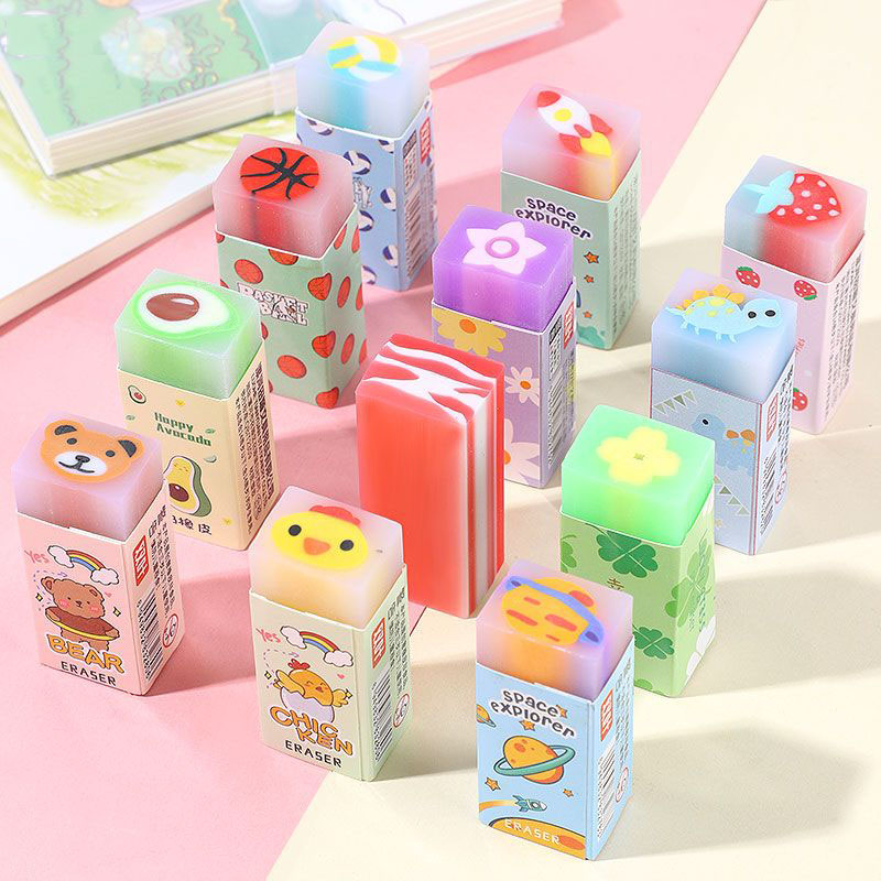 かわいい消しゴム20個セット、漫画動物消しゴム、かわいい3D消しゴム、鉛筆消しゴム、学生、女の子、子供、男の子、女性、学校、オフィス向け