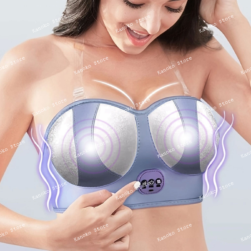 2025 電気胸ブラジャー振動マッサージ温湿布 USB ワイヤレス乳房インテリジェントマッサージャー CE