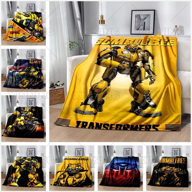 トランスフォーマーバンブルビー D プリントブランケットソフト暖かいスローソファベッドオフィス用カスタマイズ可能な装飾ブランケットリビングルーム AC