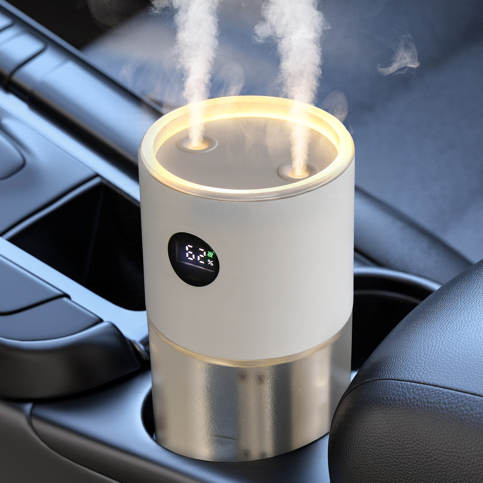早期 500 ミリリットル USB ミニ車加湿器アロマ芳香剤エッセンシャルオイル 3000mAh ポータブル自動ホーム寝室オフィス使用