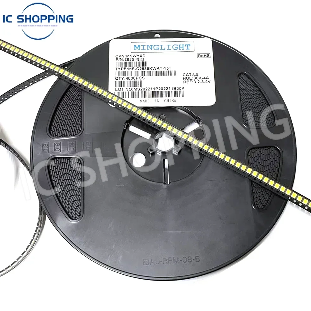 4000 個 2835 SMD Led 0.2 ワット 0.5 ワットホワイト/ナチュラルホワイト/ウォームホワイト/クールホワイトレッドグリーンブルー高輝度ランプビーズ発光ダイオード