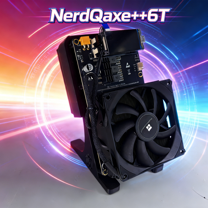 2026 新オリジナル Bitaxe NerdQaxe Rev6 6TH/s 100 ワットデュアルファン Bitcoin マイナー BTC オープンソースマイニングマシン NerdQaxe Rev 6