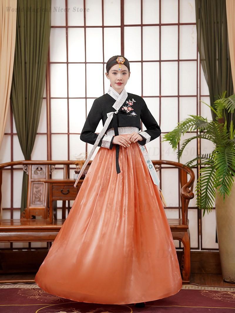 Chaoxianzu 少数民族韓服韓国風チュールガウン妖精衣装結婚式ステージパフォーマンス衣装女性用