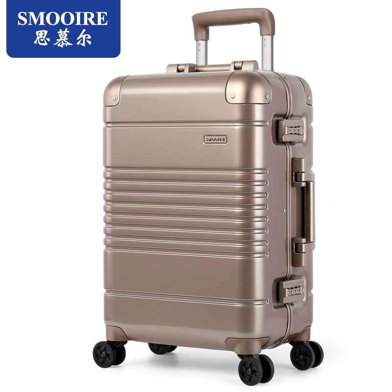 Smooire 旅行アルミトロリーアルミ荷物スーツケース女性荷物セットカハデトロリー