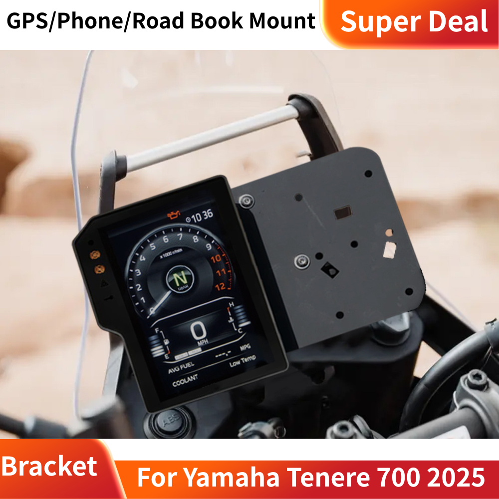 2025年新作！ Yamaha Tenere 700 2025 専用 - ぐらつき防止 TFT スクリーン シフター ダッシュボード ベース キット、GPS/電話/ロードブック マウント
