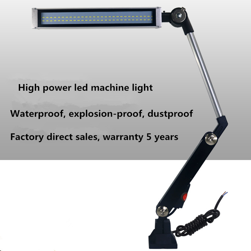 10W 24V/220V Waterproof Industrial Led CNC machine Lamp Milling Sewing Machine Working Light Long Arm Foldable Flexiable Light