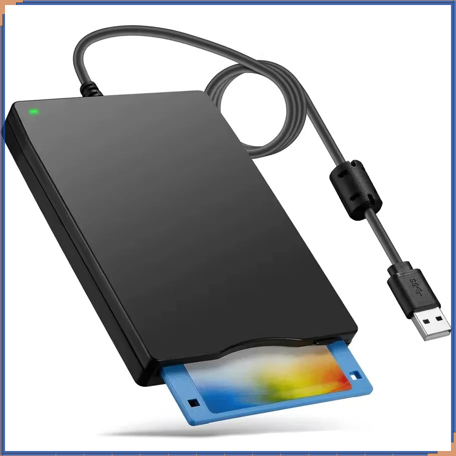 外部 USB フロッピー ディスク ドライブ、3.5 インチ 1.44 MB FDD、フロッピー ディスク リーダー PC ラップトップ Windows 11/10/8/7/XP 用フロッピー ディスク リーダー