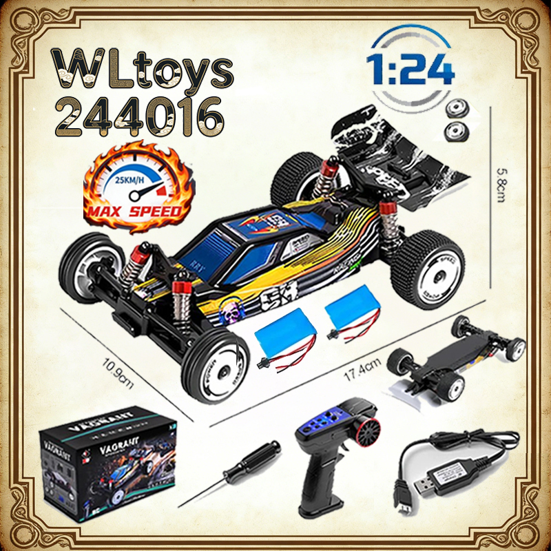WLtoys 244016 1:24 RC カー 2.4 グラム DIY 照明電気高速競争レーシングカーリモートコントロールおもちゃ子供のためのギフト
