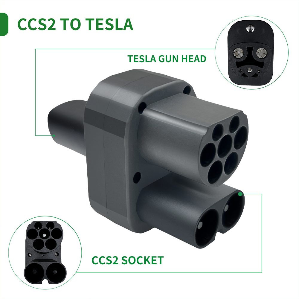 Teschev CCS2 テスラ EV 充電器アダプタ 250A 1000V 電気自動車 DC 充電ステーション CCS2 テスラコンバータ dc コンボ 2