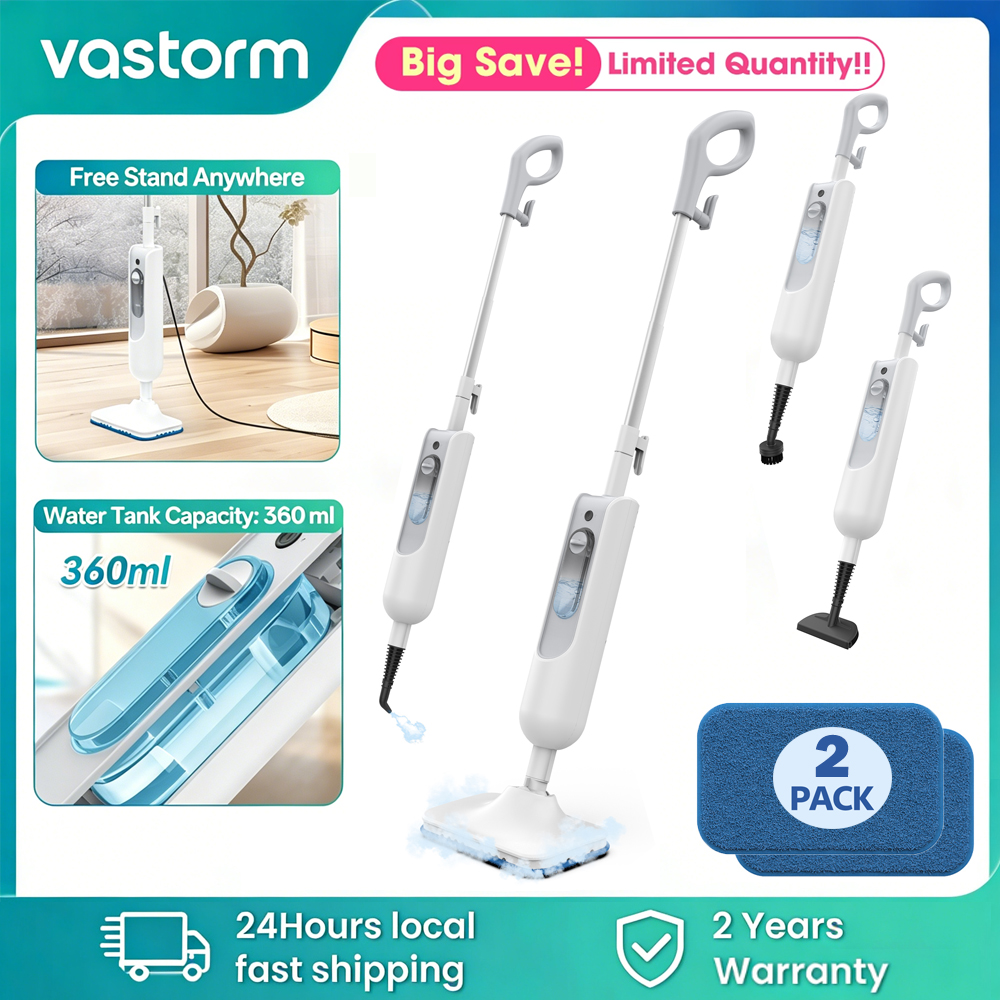 Vastorm F2 スチームモップ 取り外し可能 6-in-1 高温スチームクリーナー 強力なスクラブスチーム Vacmop キッチン堅木張りの床 大理石の床カーペット用