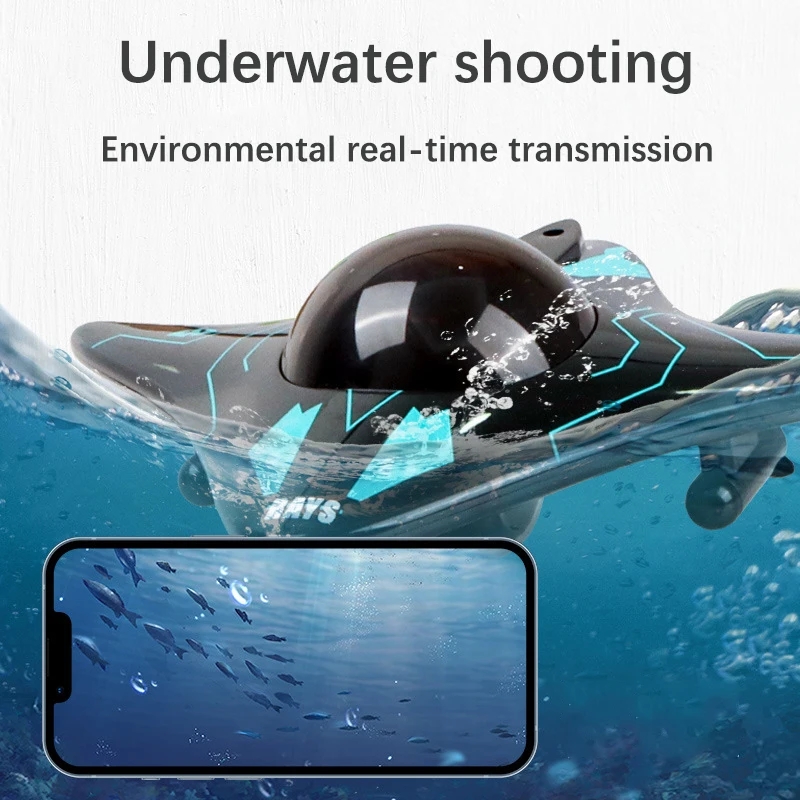 6CH ミニ RC ボート水中写真おもちゃリアルタイム伝送カメラボート RC 潜水艦 Wifi FPV リモートコントロールボートギフト