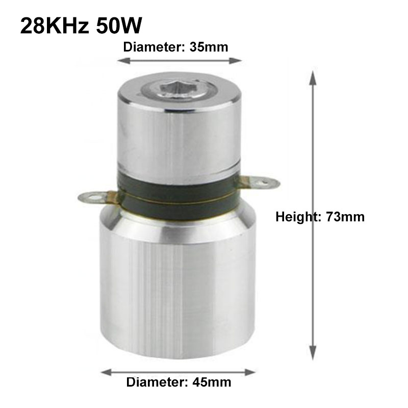 工業用 28KHz 50 ワット超音波発生器圧電トランスデューサーヘッド超音波バイブレーター洗浄機クリーナー部品