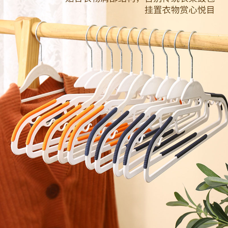 10 個黒/オレンジ/グレー多機能ウェットとドライ家庭用ハンガー服を掛けるのに適した寝室のワードローブ滑り止め