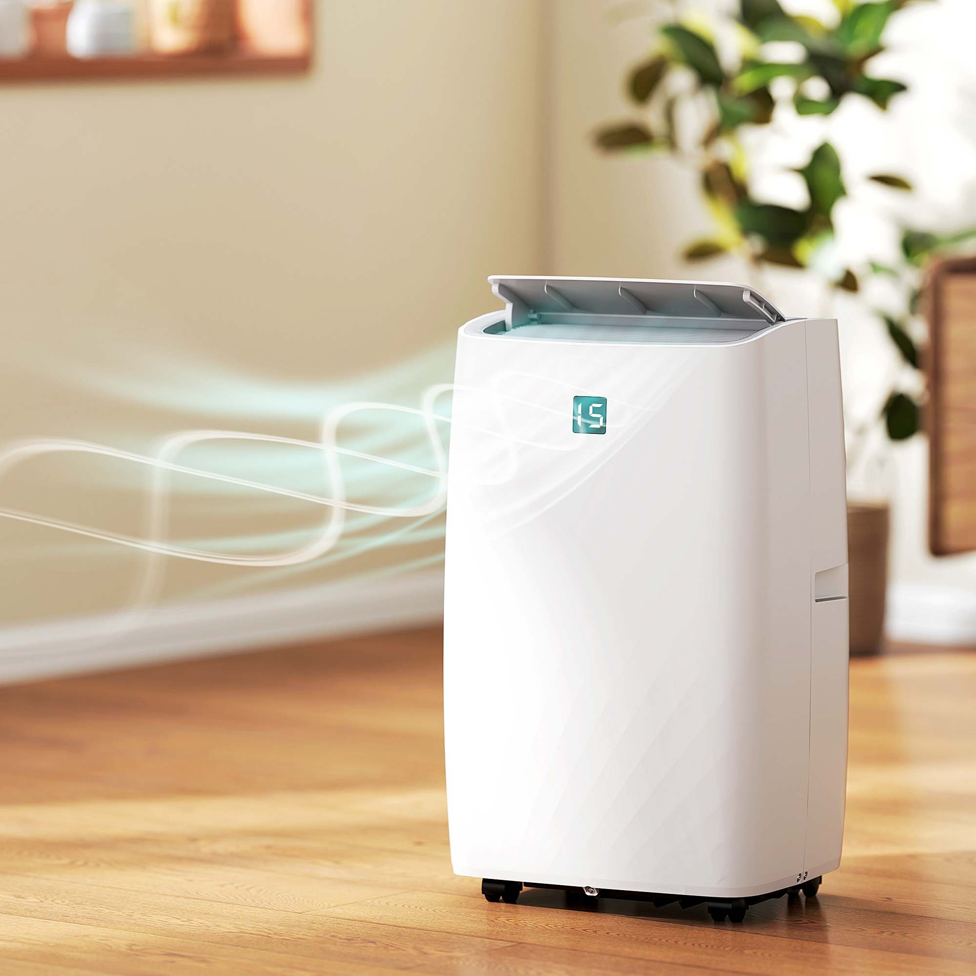 14000 BTU ポータブル エアコン、冷却、除湿器、ファン付き AC ユニット、549 平方インチフィート、24 時間タイマー オン オフ、ウィンドウ キット