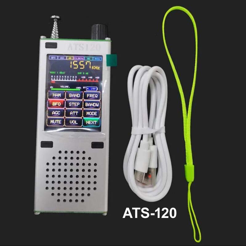 最新の ATS120 ATS-120 SI4732 ESP32 Bluetooth 2.4 インチ タッチ ディスプレイ FM SSB SDR AM LSB USB LNA フルバンド HiFi ラジオ