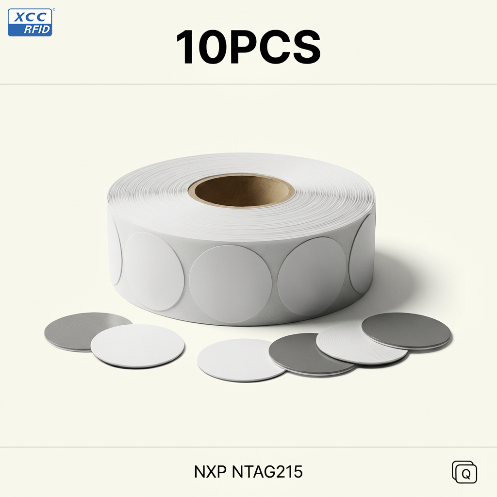 10 個 RFID ラベル アンチメタル NTAG215 タグ オンメタル NFC ステッカー 書き換え可能ステッカー NFC タグ すべての NFC 対応携帯電話デバイス用