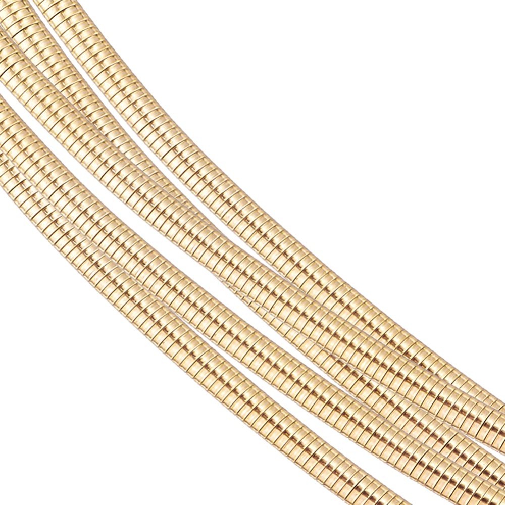 18 Gauge French Bullion Wire 55.5 Feet Gold Spiral Copper Wire with Storage Box for Embroidery Beading and Clothes Decoration