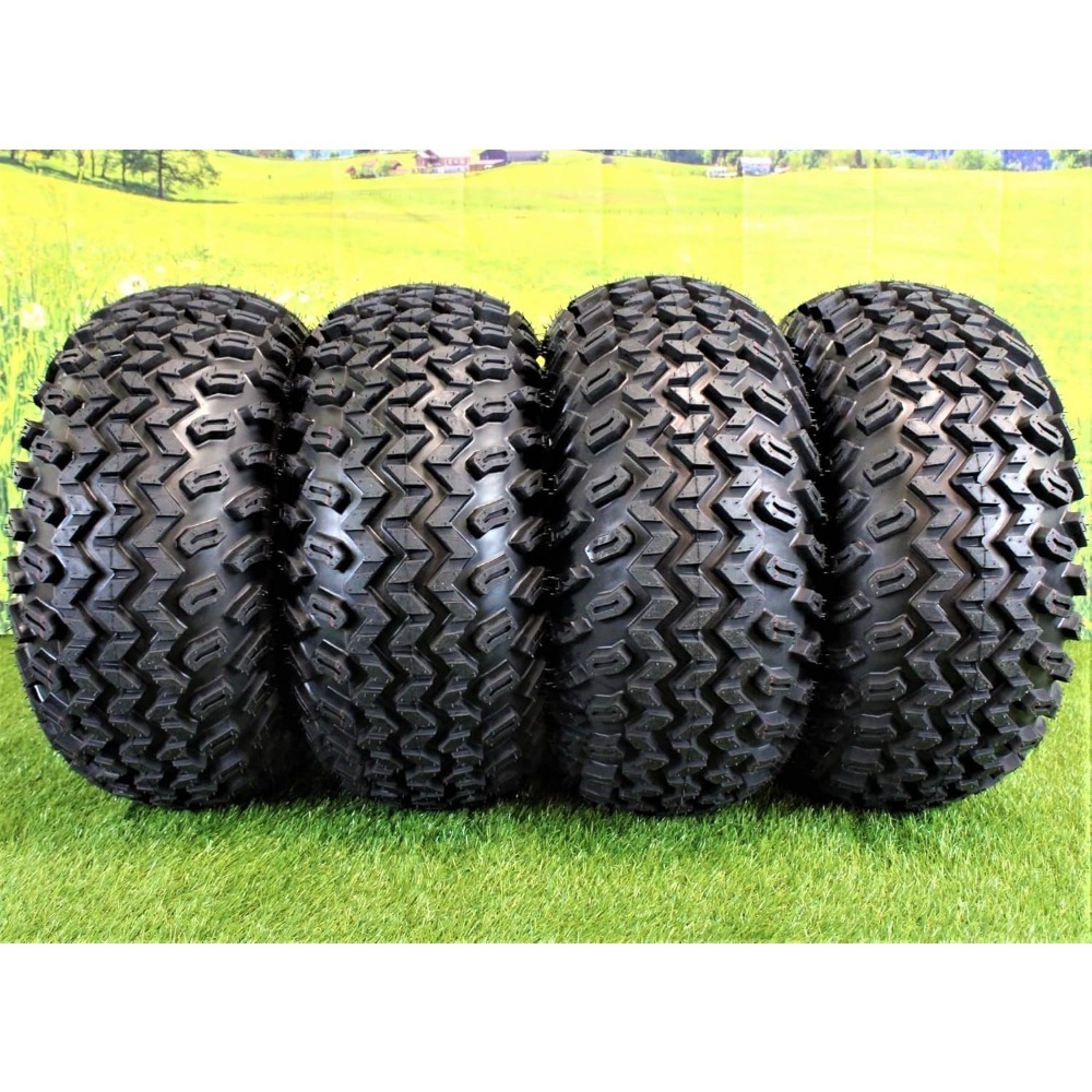 22x11.00-8 ゴルフ カート タイヤと 8x7 マット ブラック ホイール 4 個セット