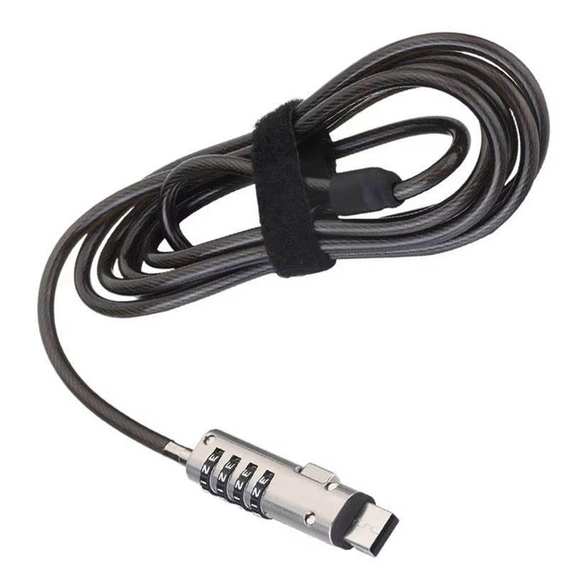 最適な Usb インターフェイス柔軟なラップトップ盗難防止セキュリティデバイスコンピュータノートブックケーブルロックスポンジパッチ数字