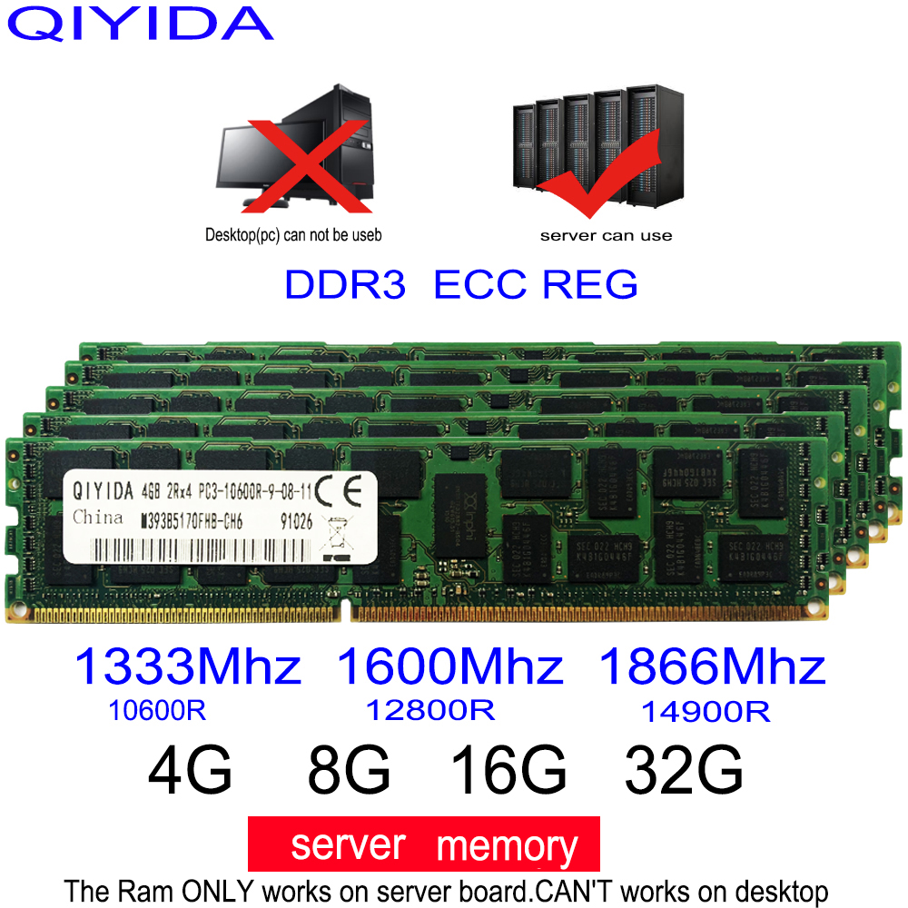 DDR3 4GB 8GB 16GB 4G 8G 16G 32G DDR3 10600R 12800R 14900R ECC REG 1600Mhz 1866Mhz 1333Mhz RAM サーバーメモリ対応 X58 X79 X99