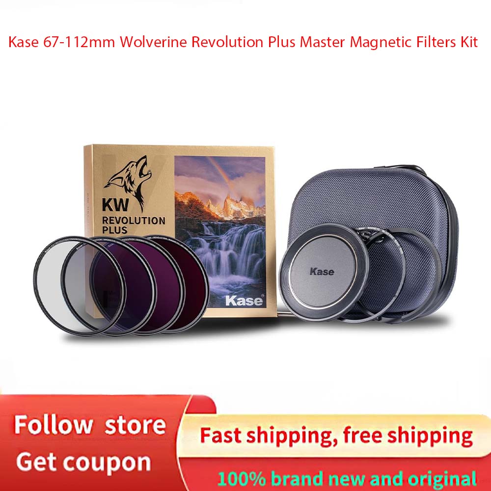 Kase 67-112mm Wolverine Revolution Plus Master 磁気フィルターキット CPL ND8 ND64 ND1000 レンズキャップが付属