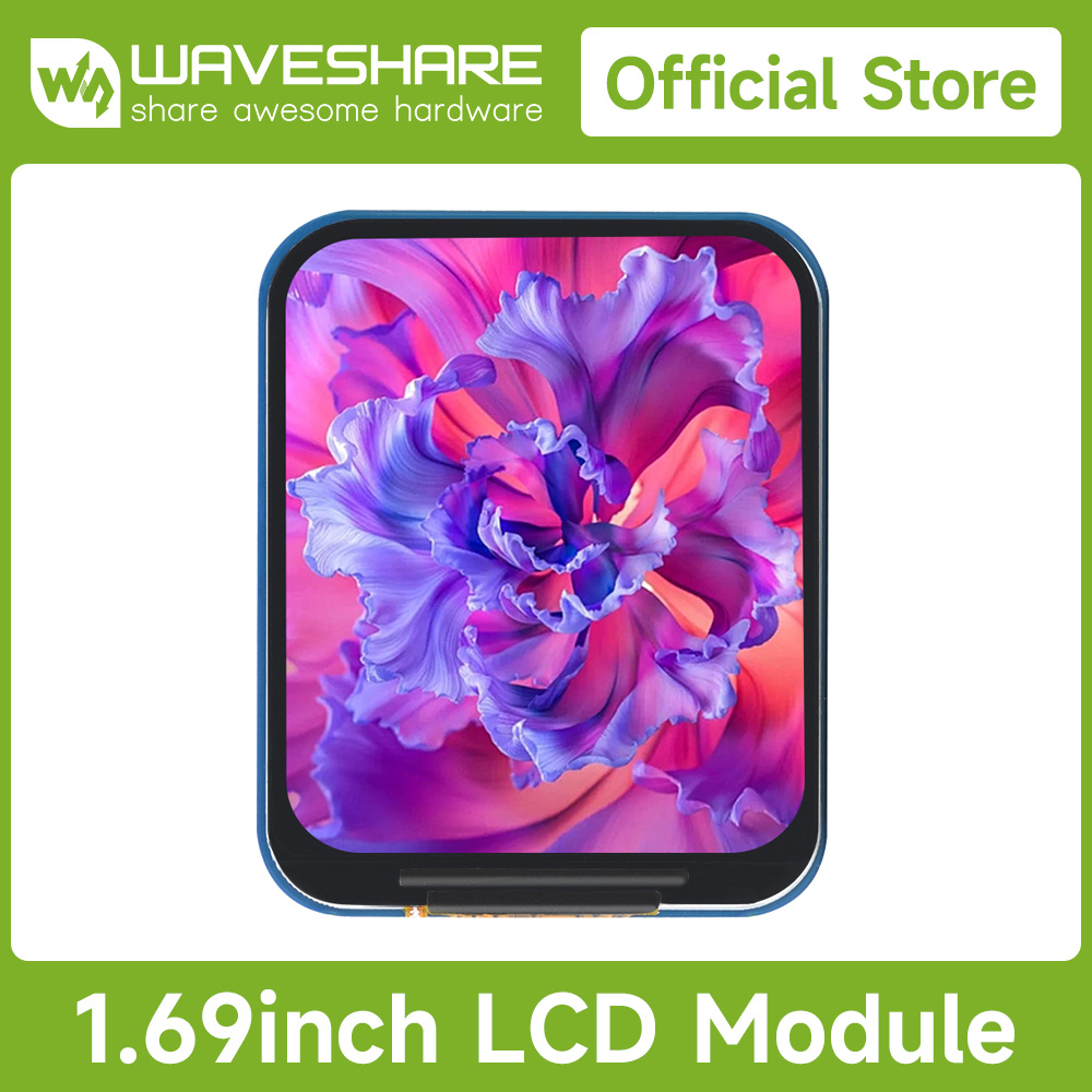 Waveshare Raspberry Pi LCD ディスプレイ 1.69 インチ LCD ディスプレイモジュール、240×280、SPI、IPS、262K 色 Raspberry Pi/Arduino/ESP32 用