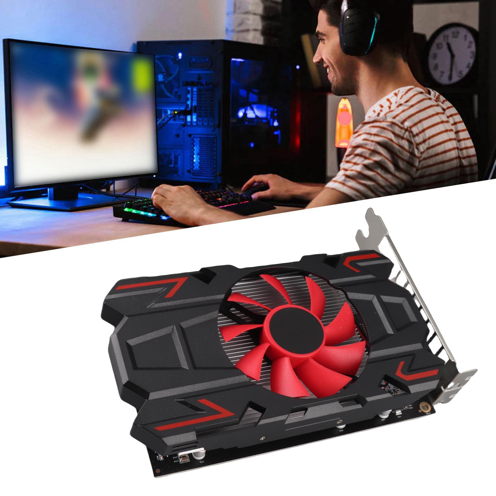 HD7670 4GB DDR5 128bit グラフィックカード クーラーファン付 2560x1600対応 HDマルチメディアインターフェース DVI VGA ゲームグラフィックカード