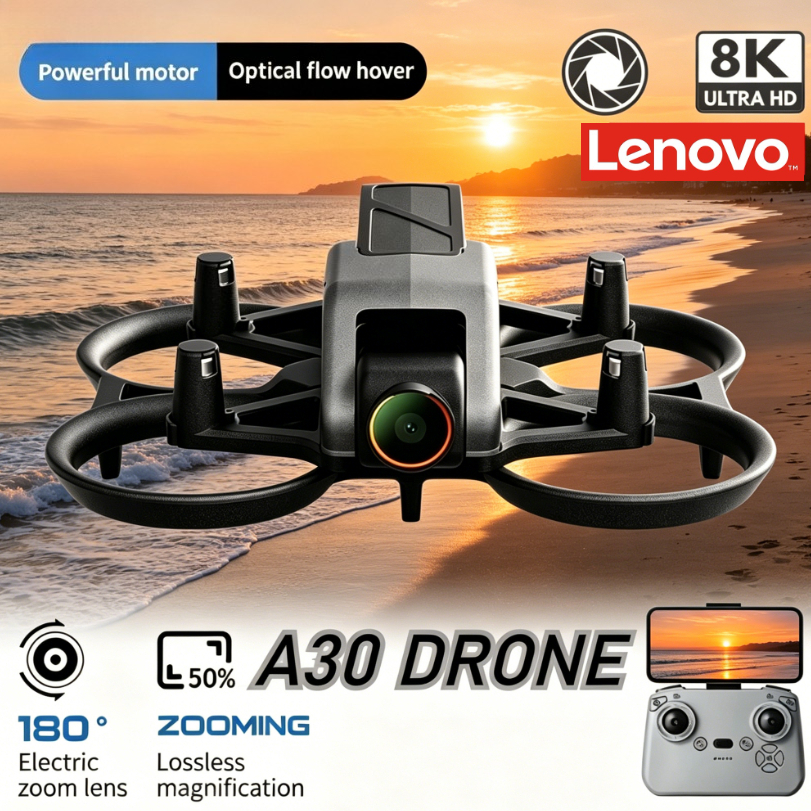 レノボ A30 プロレーシング折りたたみドローン 4K HD カメラフルサラウンドガードレールオプティカルフロー RC クアッドコプター空中撮影