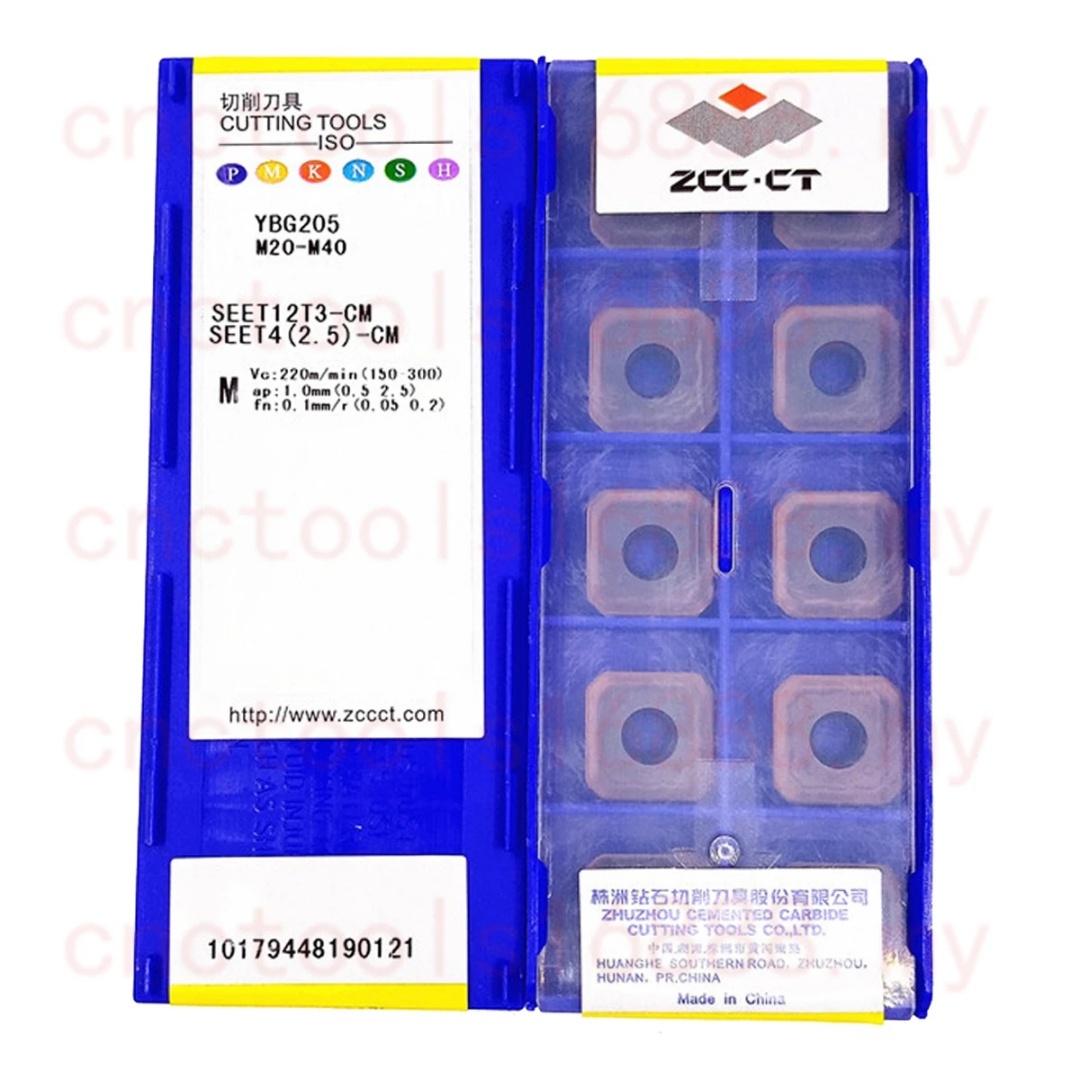ZCC.CT SEET12T3-CR SEET12T3-CM SEET12T3-DM SEET12T3-DF YBC301 YBG202 YBM251 YBD252 YNG151C YB9320 超硬インサート SEET インサート