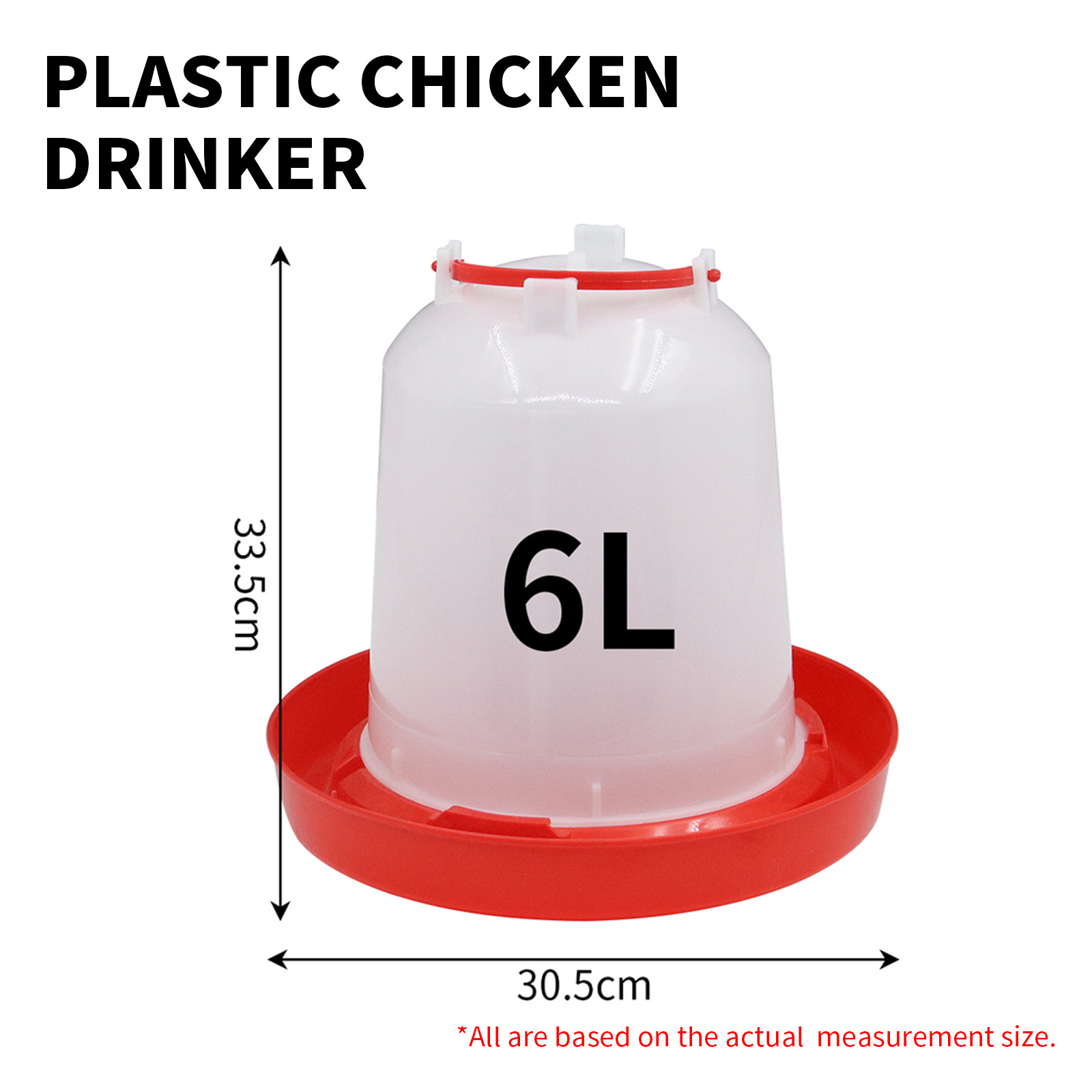 6L 自動鶏小屋ウォーターディスペンサー鶏ウォーターディスペンサー水出口スイッチ付きプラスチック家禽飲料バケツ
