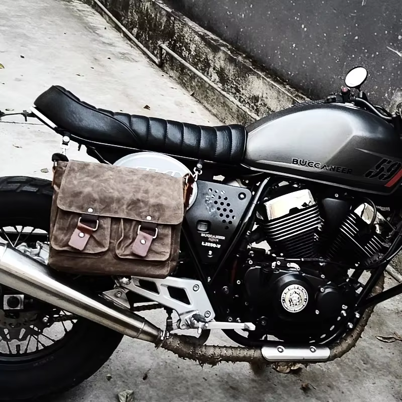オートバイバッグ防水 Motorrad ツールバッグオートバイサイドバッグヴィンテージサドルバッグ防水小型クロスボディバッグ男性
