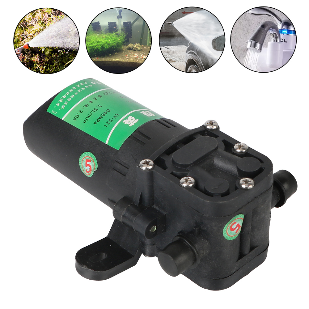 マイクロ高圧ダイヤフラム農業電動ウォーターポンプ 3.5L/分 DC12V 水スプレー洗車耐久性