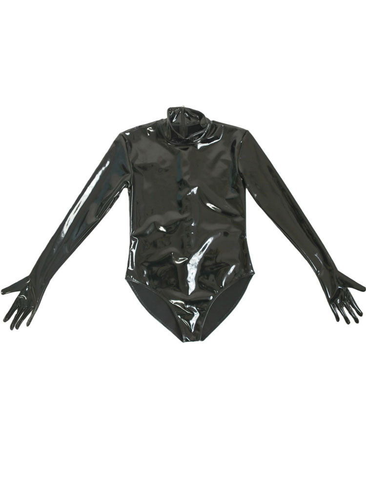S-5XL ユニセックス指キャットスーツウェットルック PVC ボディスーツ光沢のある Pu レザーレオタードタイツホットセクシーなコスプレボディテディ水着シャツ