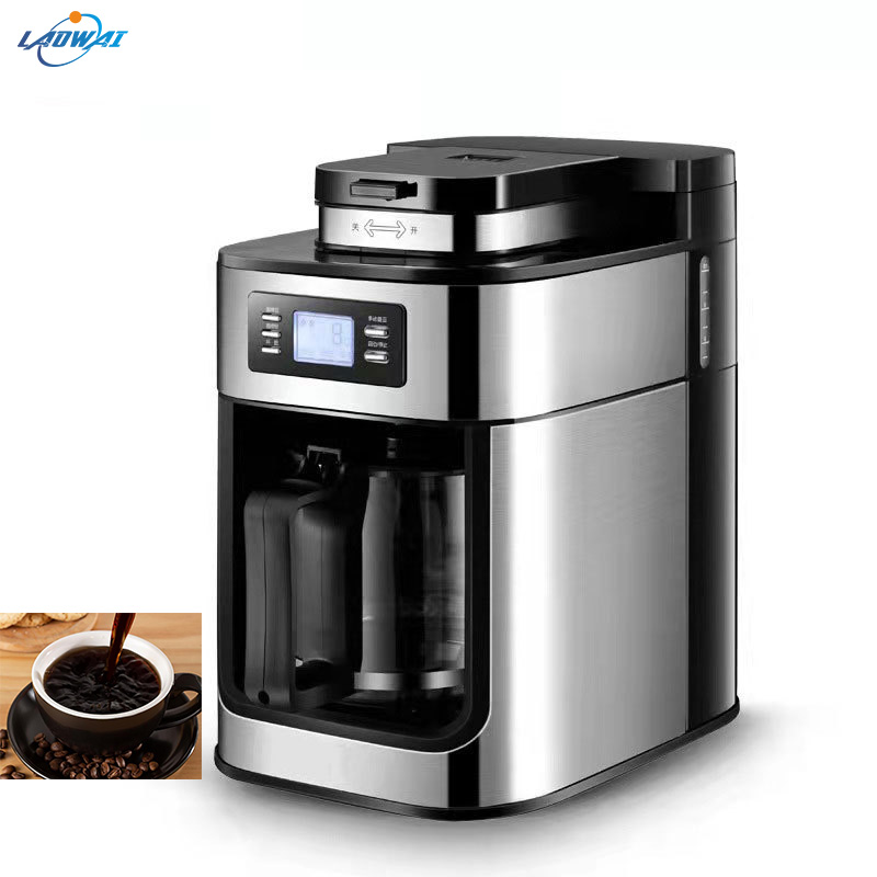 全自動挽きたてコーヒーマシンアメリカンスタイル家庭用小型コーヒーグラインダーアメリカンドリップコーヒーポット