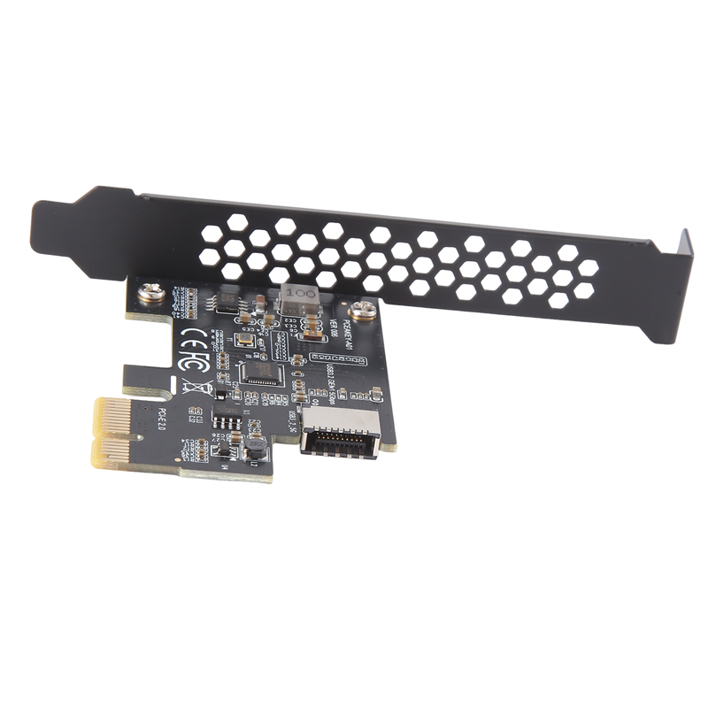 J1UL1N PCI-E 1X - USB 3.2 GEN1 5Gbps Type-E Aキー拡張カード、デスクトップPC用フロントパネルType-Cインターフェース(ASM1042A)