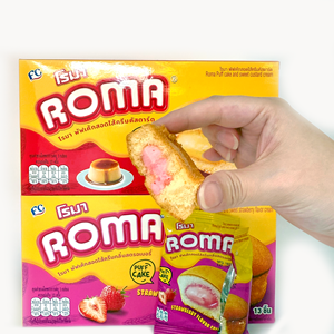 クリーミーなミルクフルーツ風味のソフトケーキ、卵スポンジケーキ
