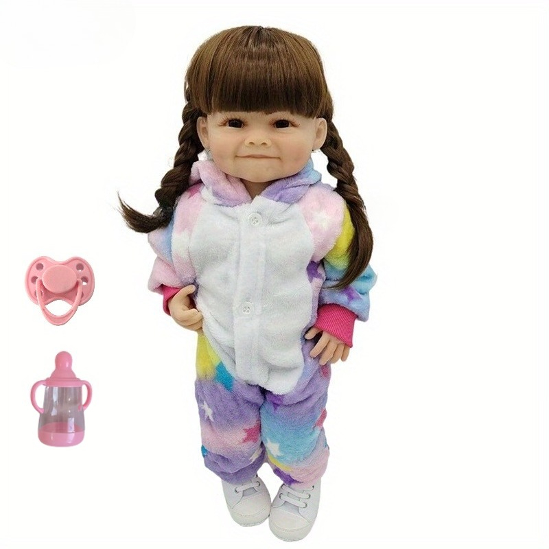 BZDOLL 55cm 22インチ リボーンプリンセスドール、フルビニールボディ、本物そっくりのお風呂