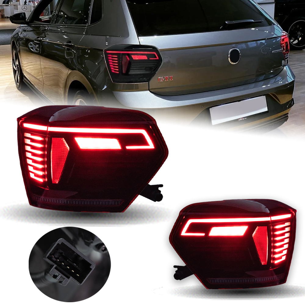 テールライト Vw ポロ LED テールライト 2019-2023 新ポロテールランプカースタイリング DRL 信号プロジェクターレンズ自動車の付属品リア