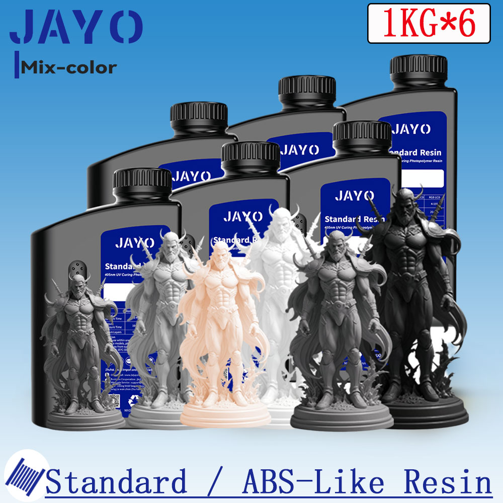 JAYO 6KG 標準/ABS のような 3D プリンタ樹脂 1000 グラム/ボトル 405nm 急速 UV 硬化フォトポリマー樹脂 LCD 3D プリンタ材料