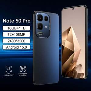 5Gスマートフォン Note 50 デュアルSIM対応 Androidスマートフォン 16+1TB ROM 電話 10コアCPU 5G対応スマートフォン