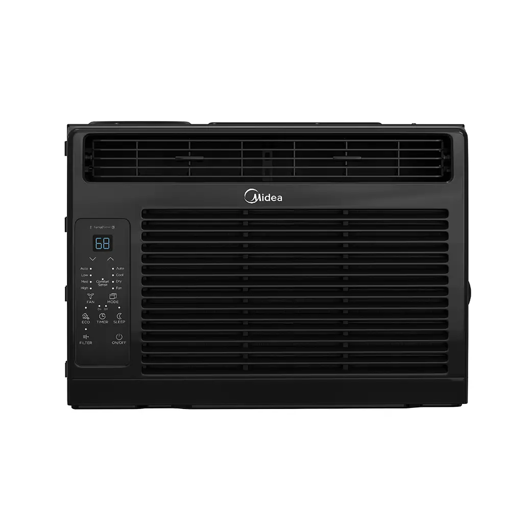 Midea 5000 BTU ウィンドウエアコン 超静音 スマート AC 冷却ファン 除湿機 3-in-1 エコモード ウィンドウ AC ユニット リモコン付き 寝室 オフィス 小部屋 ホームエアコン 冷蔵庫 S
