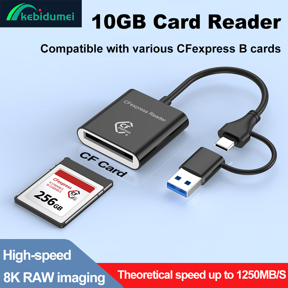 Kebidumei 10Gbps CFexpress タイプ B カードリーダーライター USB3.2 Gen2 USB-C CFe カードリーダー Android Windows XP/Vista/10/11 Mac OS 用
