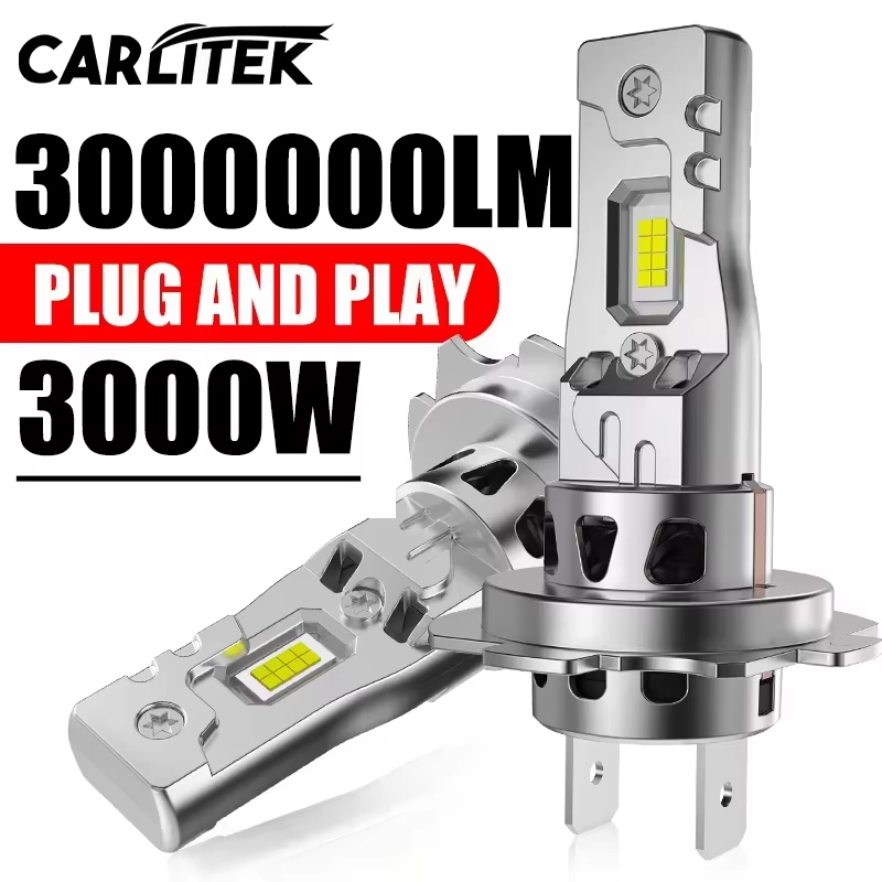 2PC 3000 ワットハイパワー H7 H4 LED 電球ターボヘッドライト 6500 K 3000000LM 12 V 24 V CSP 強力な最高の H4 LED ダイオード承認 H7 ミニランプ