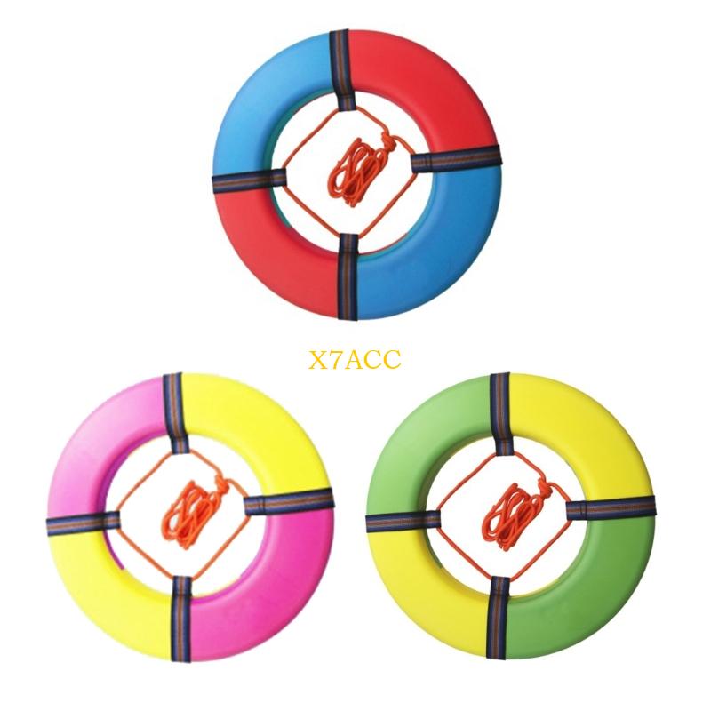 X7AC Childrens None Inflatable Life Preserver Rings Foam Swimming Rings Swim Safety Gear Throwable Flotation Device Enduring